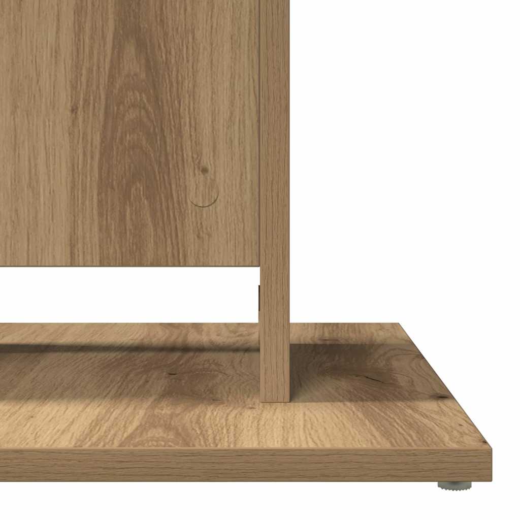 Bistrotafel 60x60x75 cm spaanplaat artisanaal eikenkleurig