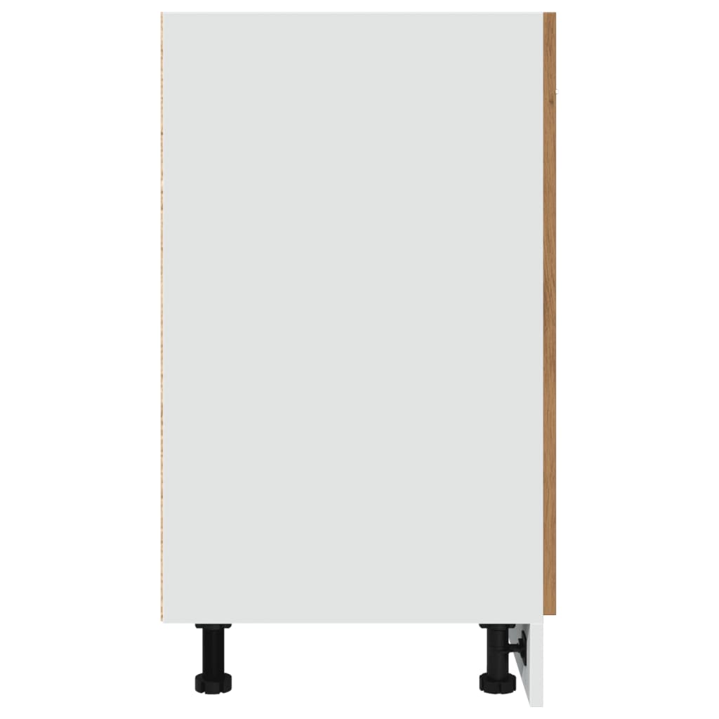 Onderkast 60x46x81,5 cm bewerkt hout artisanaal eikenkleur
