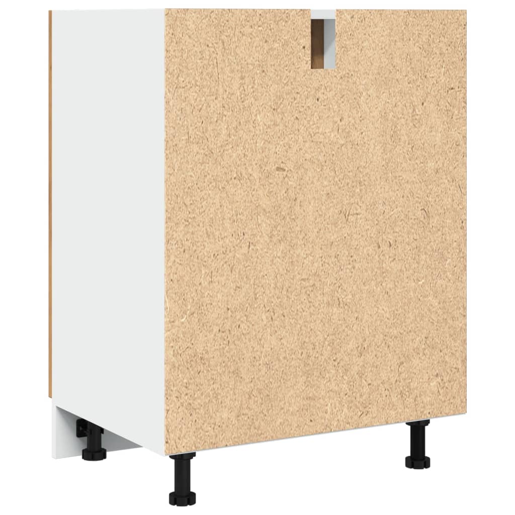 Onderkast 60x46x81,5 cm bewerkt hout artisanaal eikenkleur