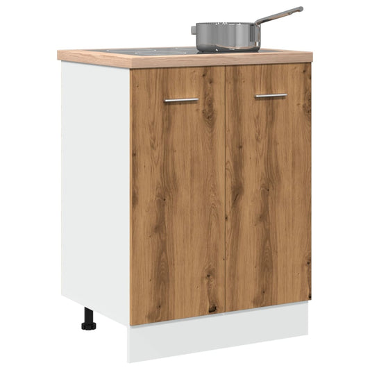 Onderkast 60x46x81,5 cm bewerkt hout artisanaal eikenkleur