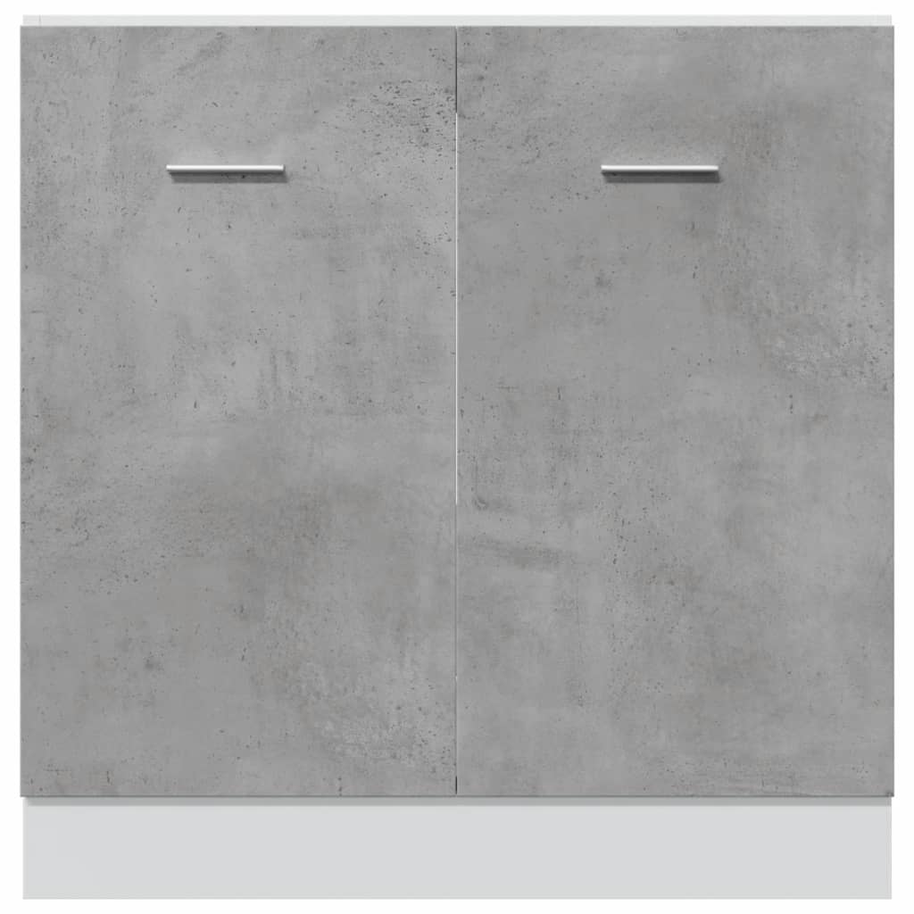 Wastafelonderkast 80x46x81,5 cm bewerkt hout betongrijs