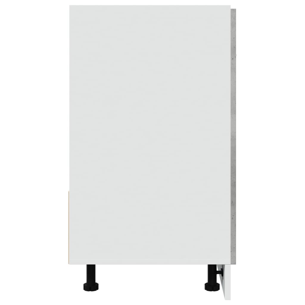 Wastafelonderkast 80x46x81,5 cm bewerkt hout betongrijs
