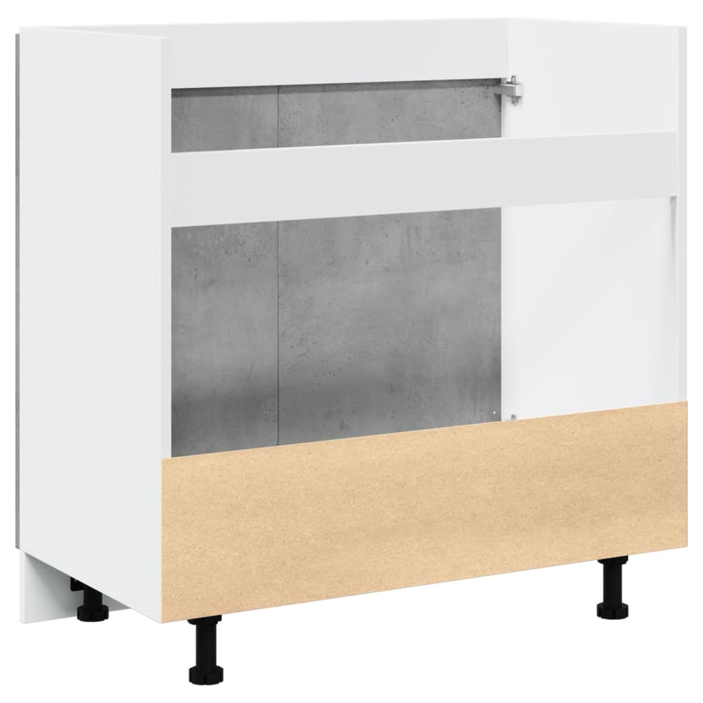Wastafelonderkast 80x46x81,5 cm bewerkt hout betongrijs
