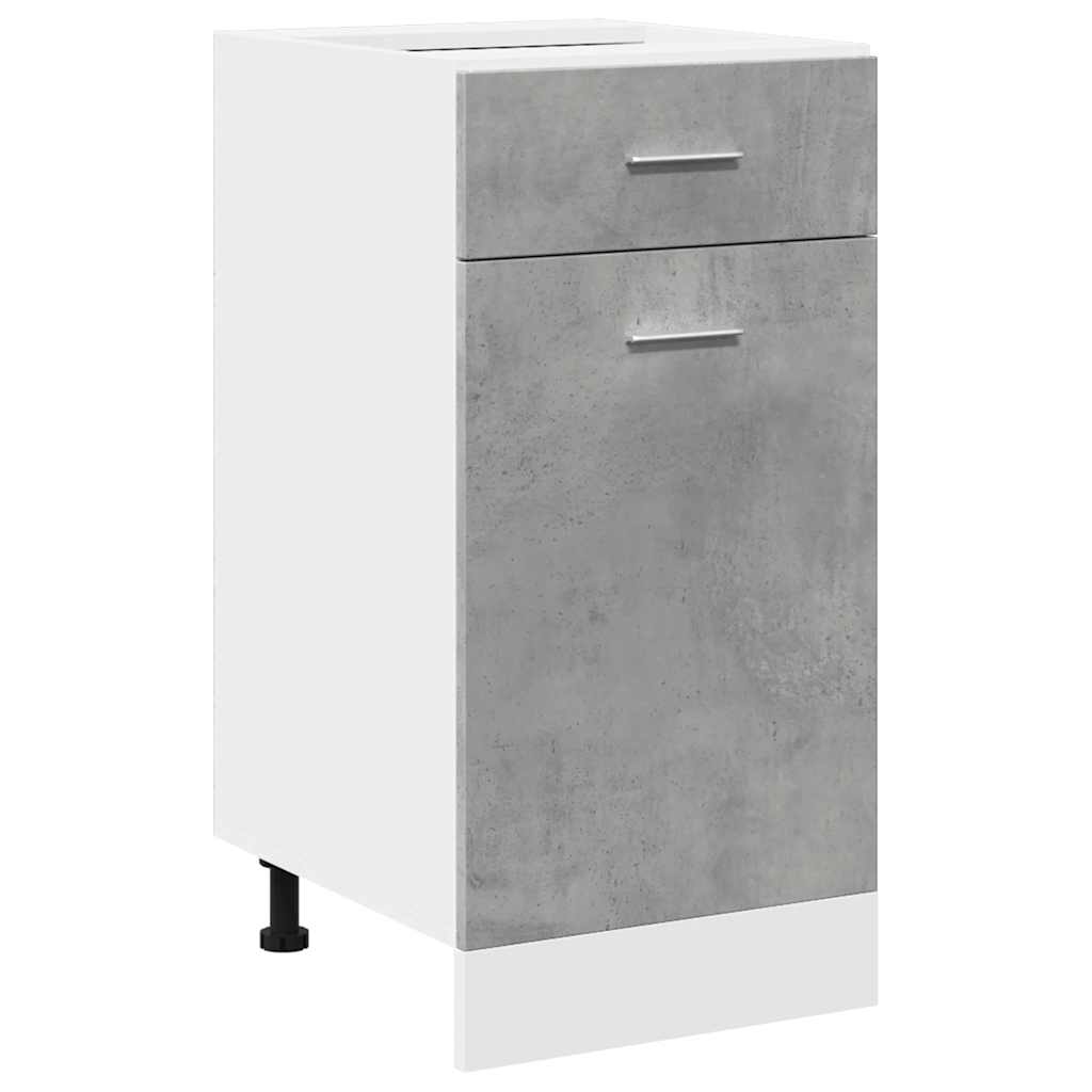 Onderkast met lade Lyon 40x46x81,5 cm bewerkt hout betongrijs