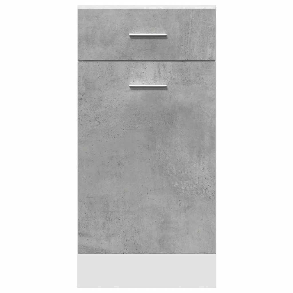 Onderkast met lade Lyon 40x46x81,5 cm bewerkt hout betongrijs