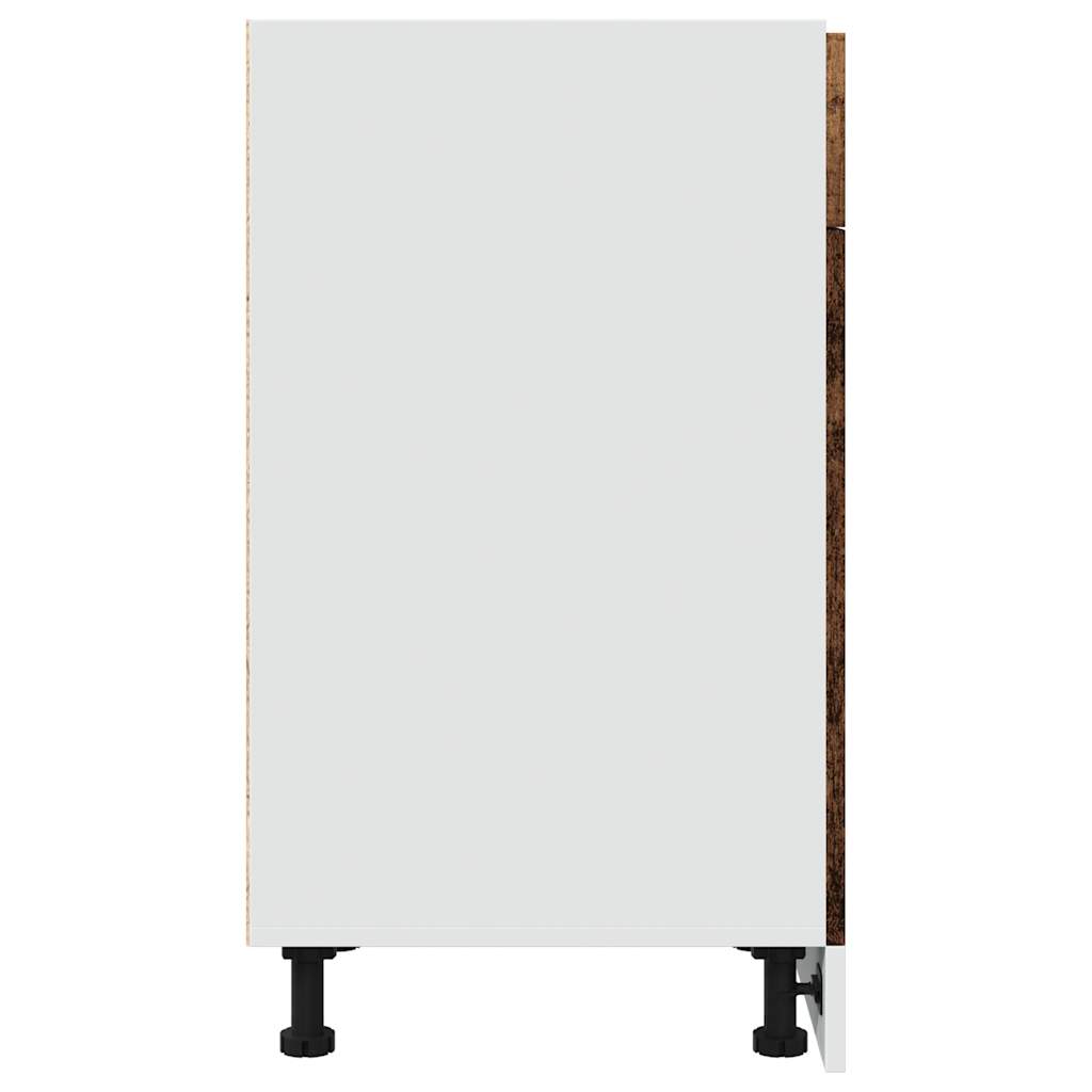 Onderkast met lade 40x46x81,5 cm bewerkt hout oud houtkleurig