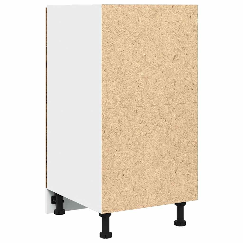 Onderkast met lade 40x46x81,5 cm bewerkt hout oud houtkleurig