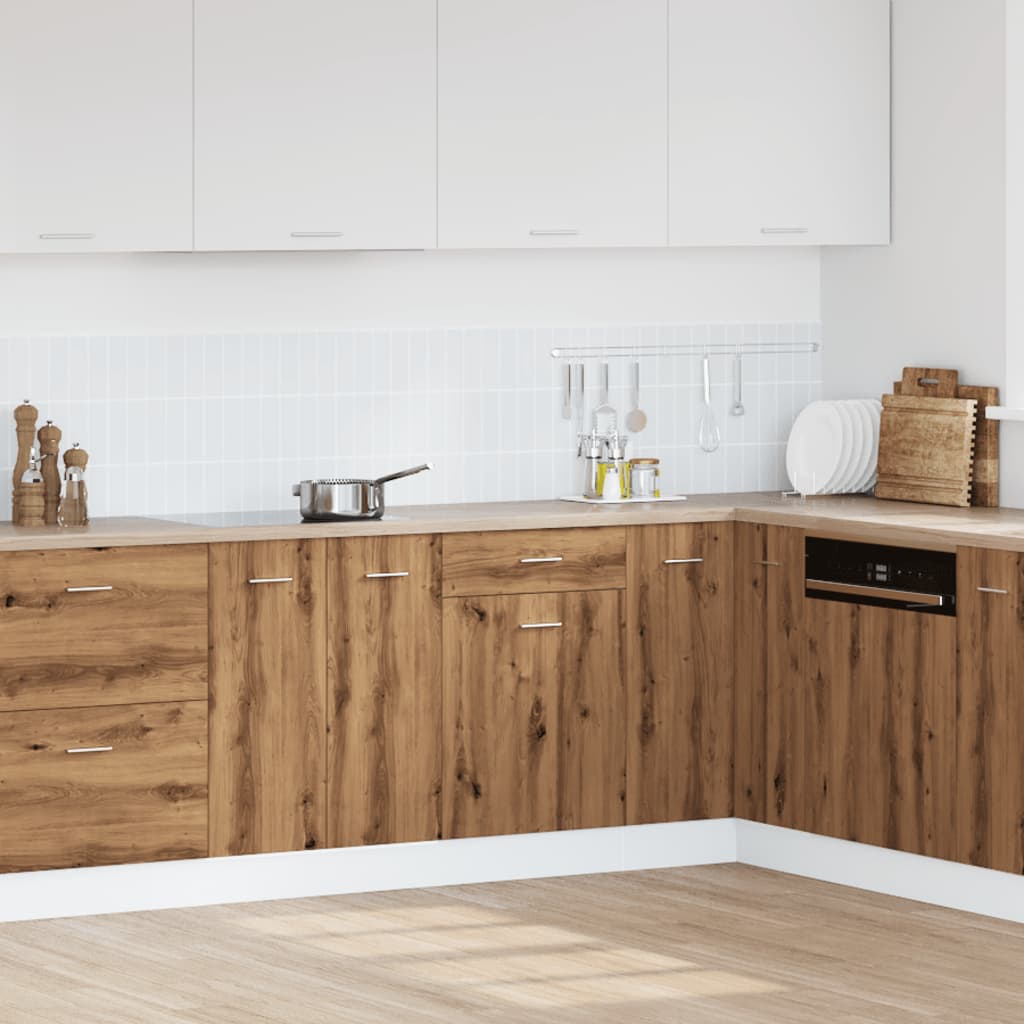 Onderkast met lade 50x46x81,5 cm bewerkt hout artisanaal eiken