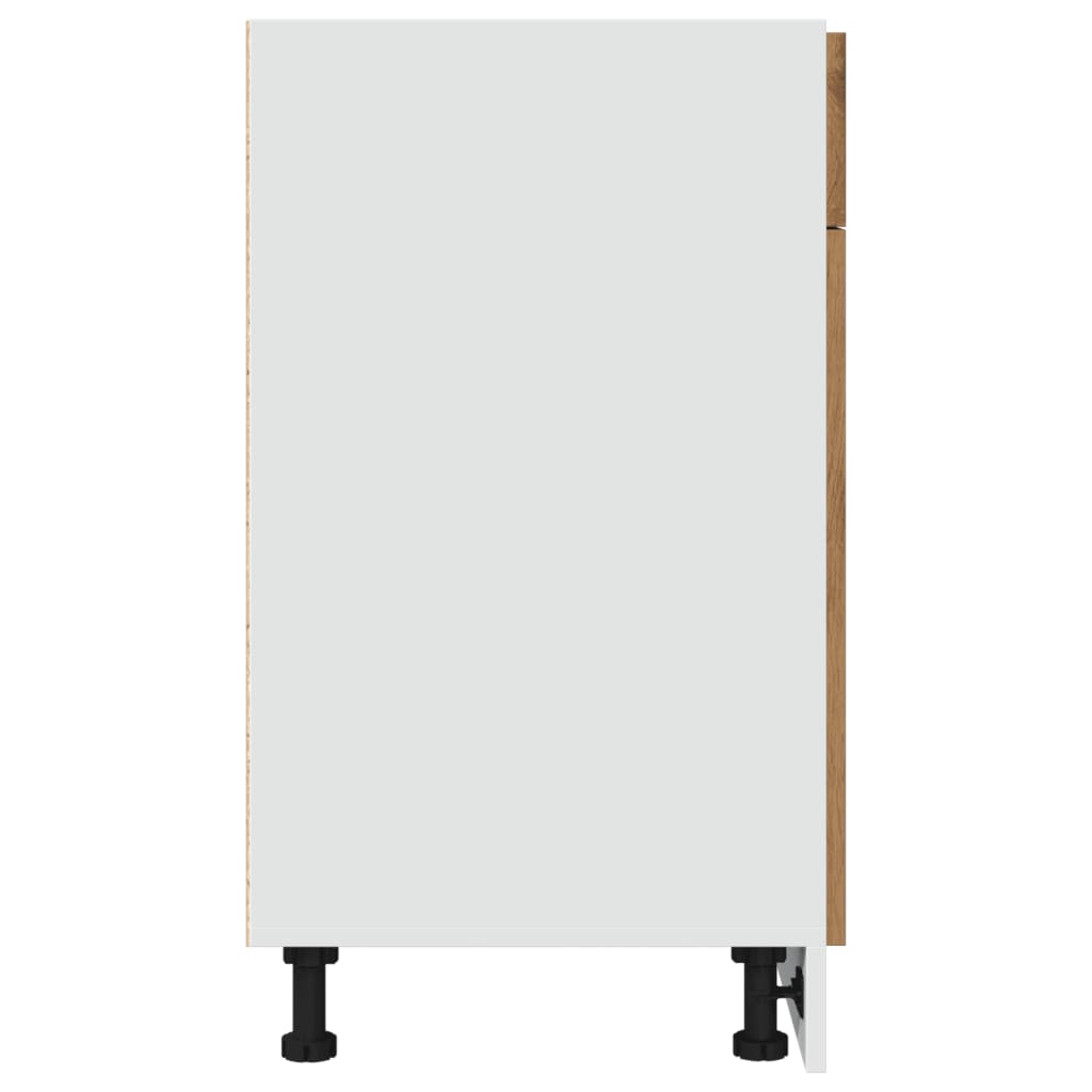 Onderkast met lade 50x46x81,5 cm bewerkt hout artisanaal eiken