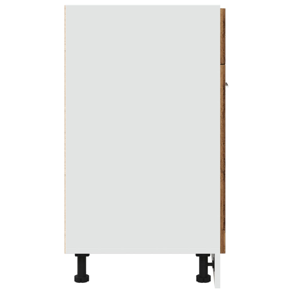 Onderkast met lade 60x46x81,5 cm bewerkt hout oud houtkleurig