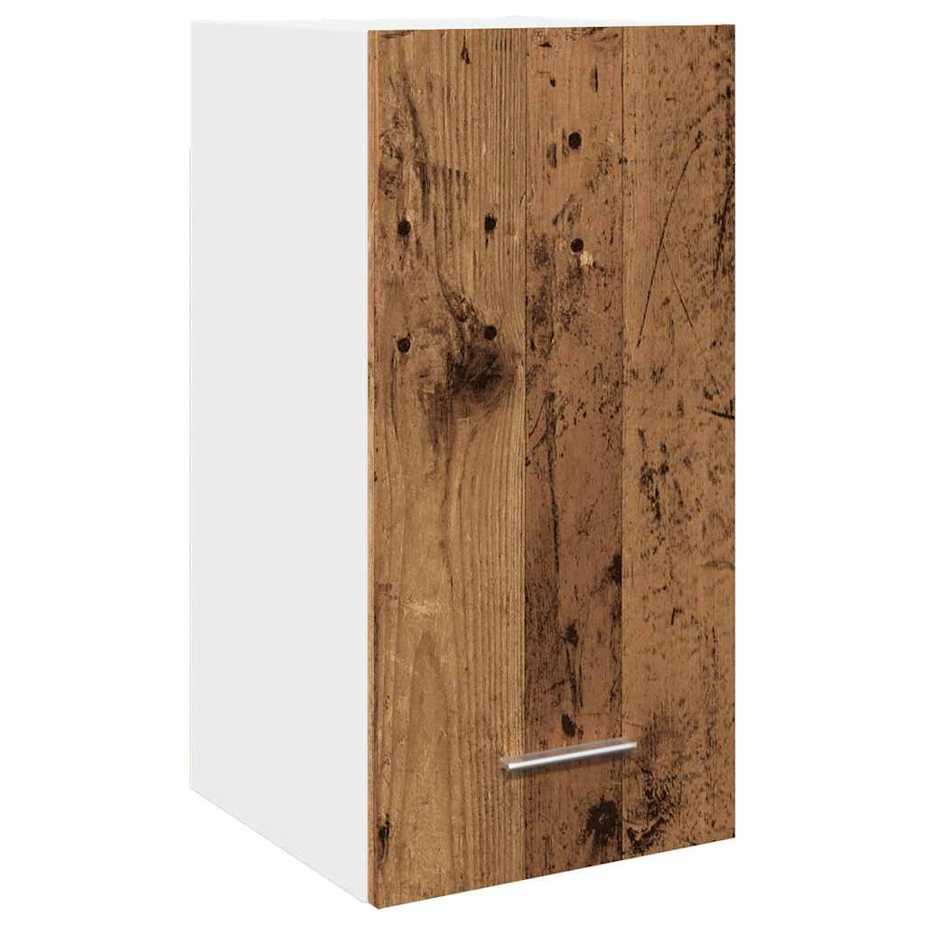 Hangkast 30x31x60 cm bewerkt hout oud houtkleurig