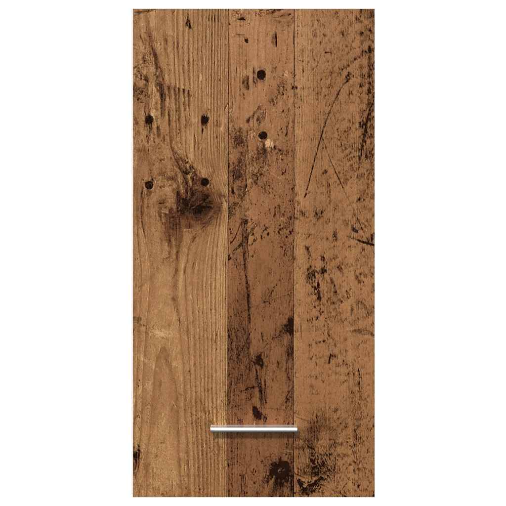 Hangkast 30x31x60 cm bewerkt hout oud houtkleurig