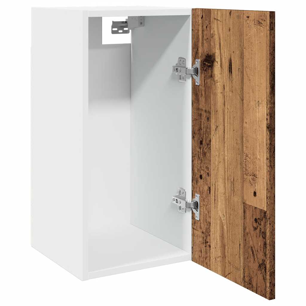 Hangkast 30x31x60 cm bewerkt hout oud houtkleurig