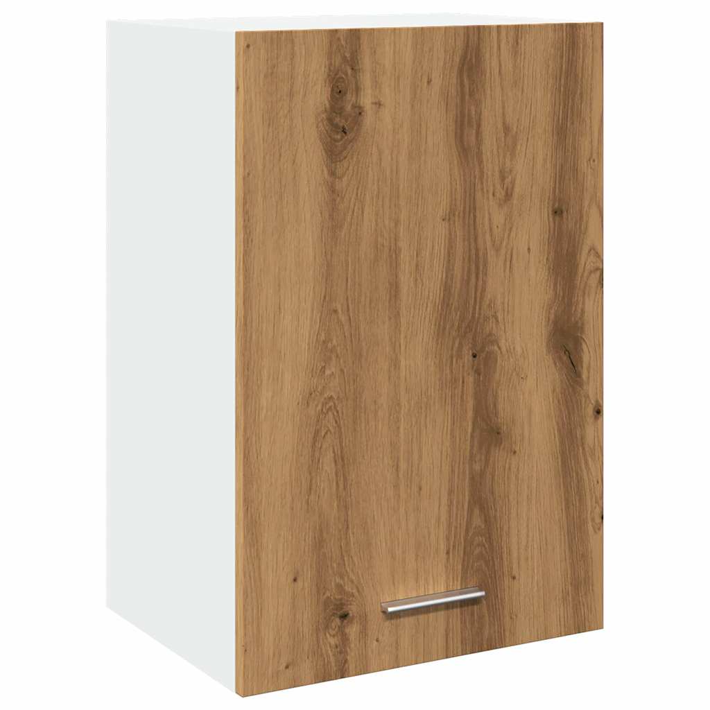 Hangkast 40x31x60 cm bewerkt hout artisanaal eikenkleur