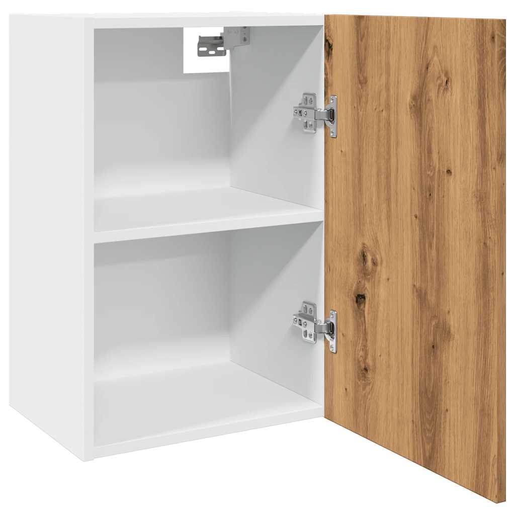 Hangkast 40x31x60 cm bewerkt hout artisanaal eikenkleur