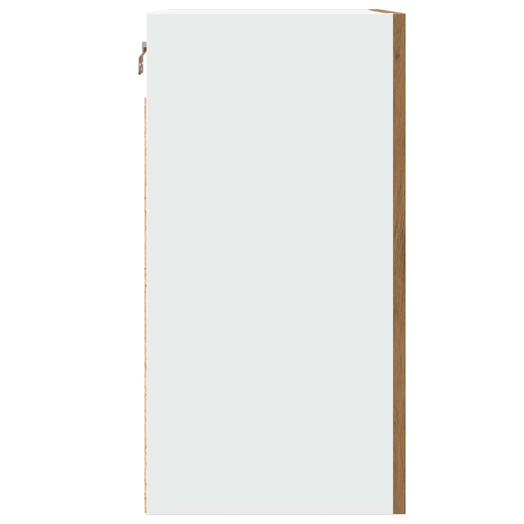 Hangkast 40x31x60 cm bewerkt hout artisanaal eikenkleur