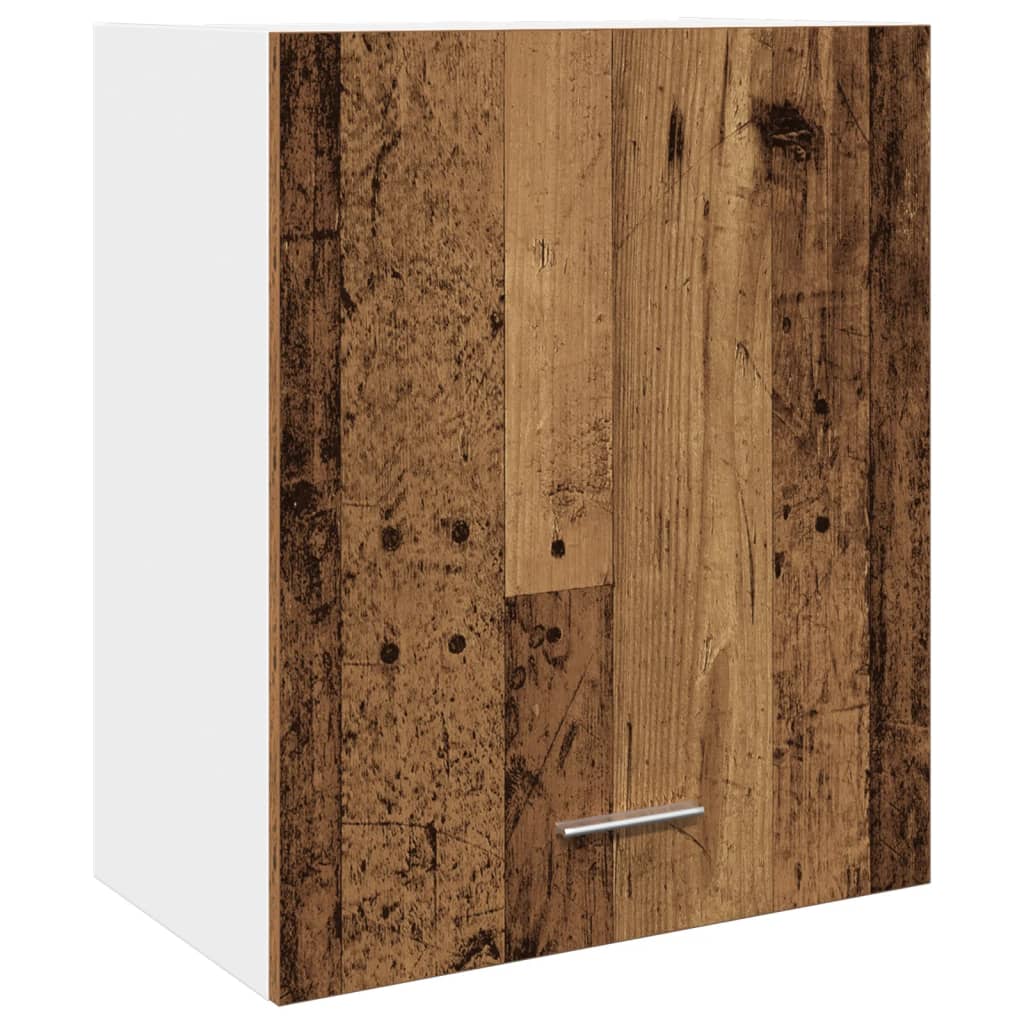 Hangkast 50x31x60 cm bewerkt hout oud houtkleurig