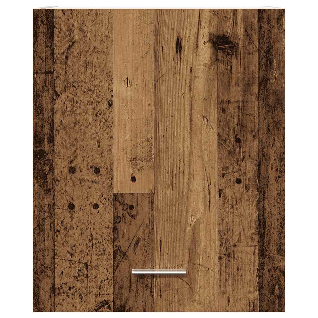 Hangkast 50x31x60 cm bewerkt hout oud houtkleurig