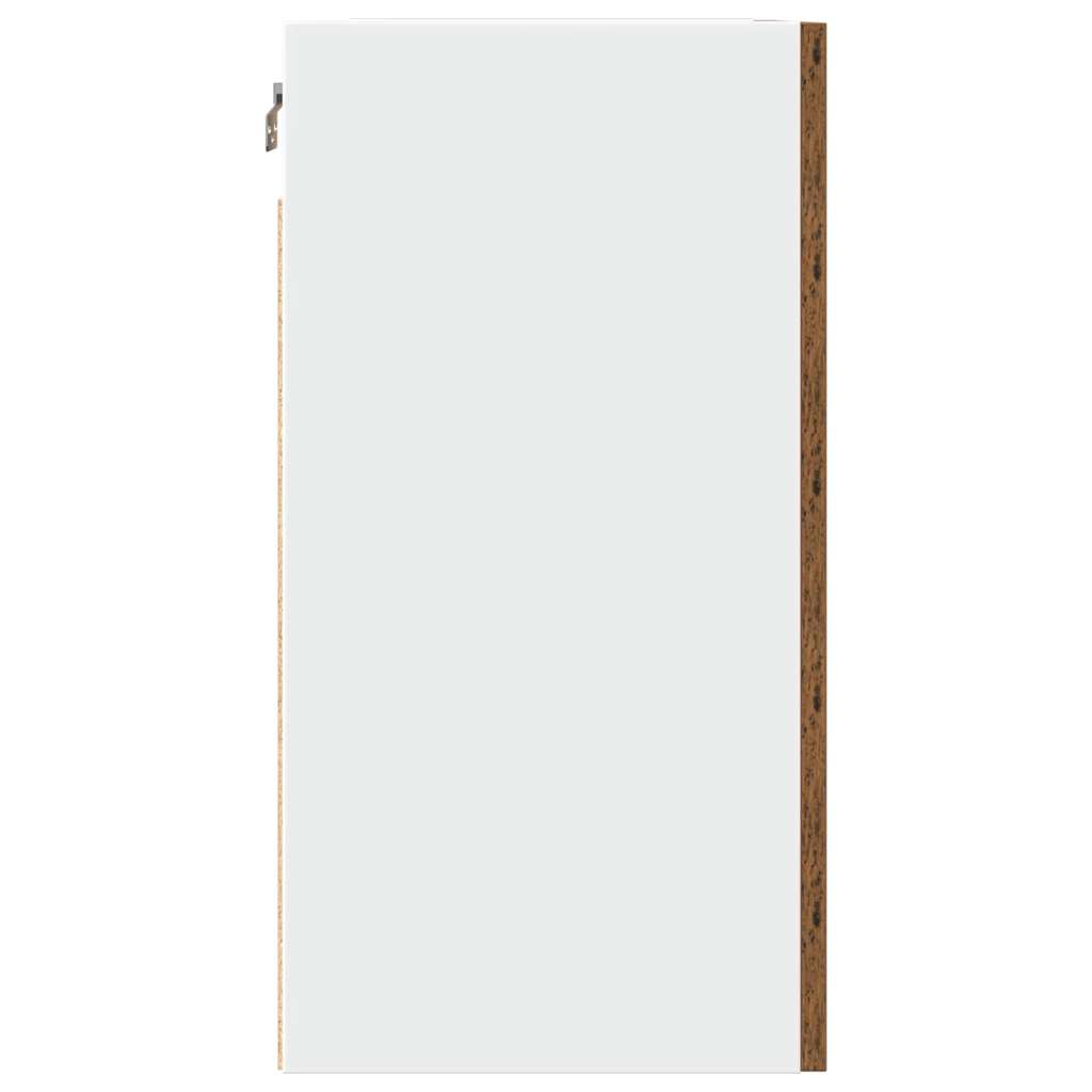 Hangkast 50x31x60 cm bewerkt hout oud houtkleurig