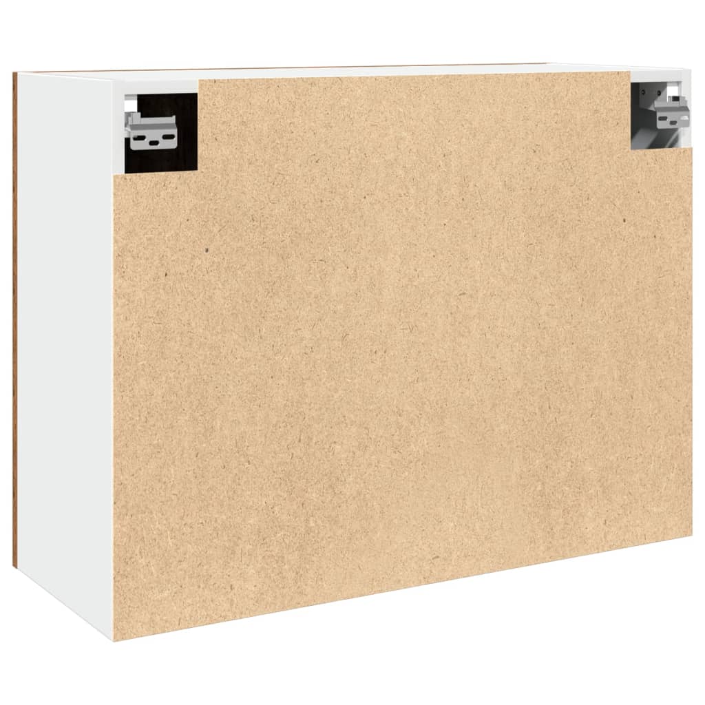Hangkast 80x31x60 cm bewerkt hout oud houtkleurig