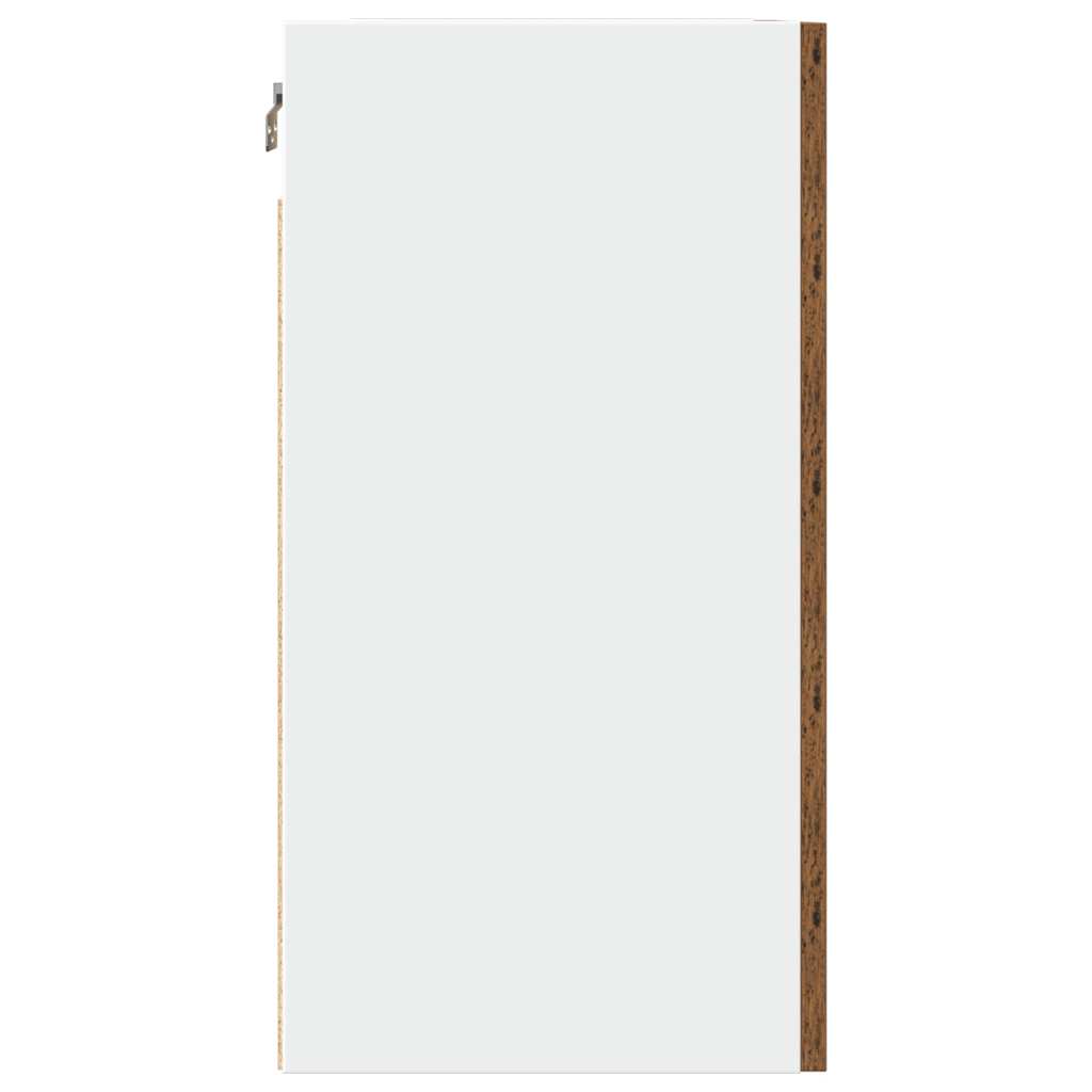 Hangkasten 2 st 50x31x60 cm bewerkt hout oud houtkleurig