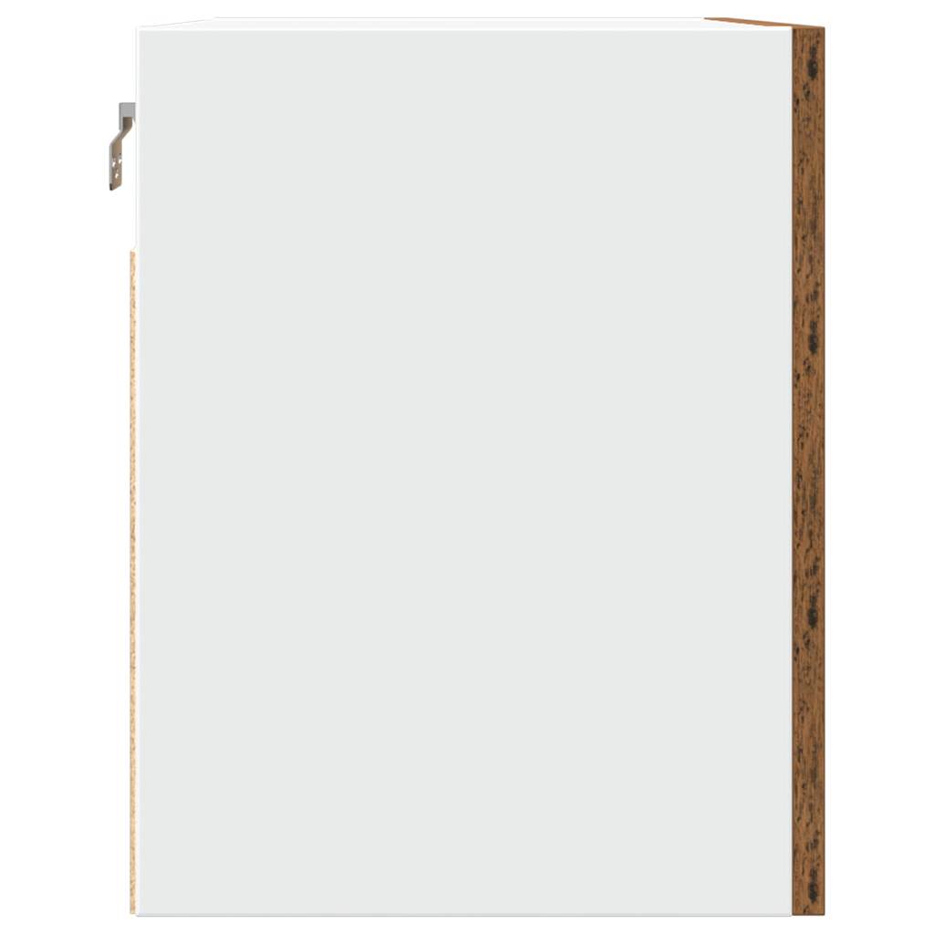 Hangkast 60x31x40 cm bewerkt hout oud houtkleurig