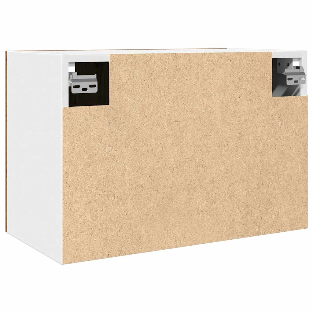 Hangkast 60x31x40 cm bewerkt hout oud houtkleurig