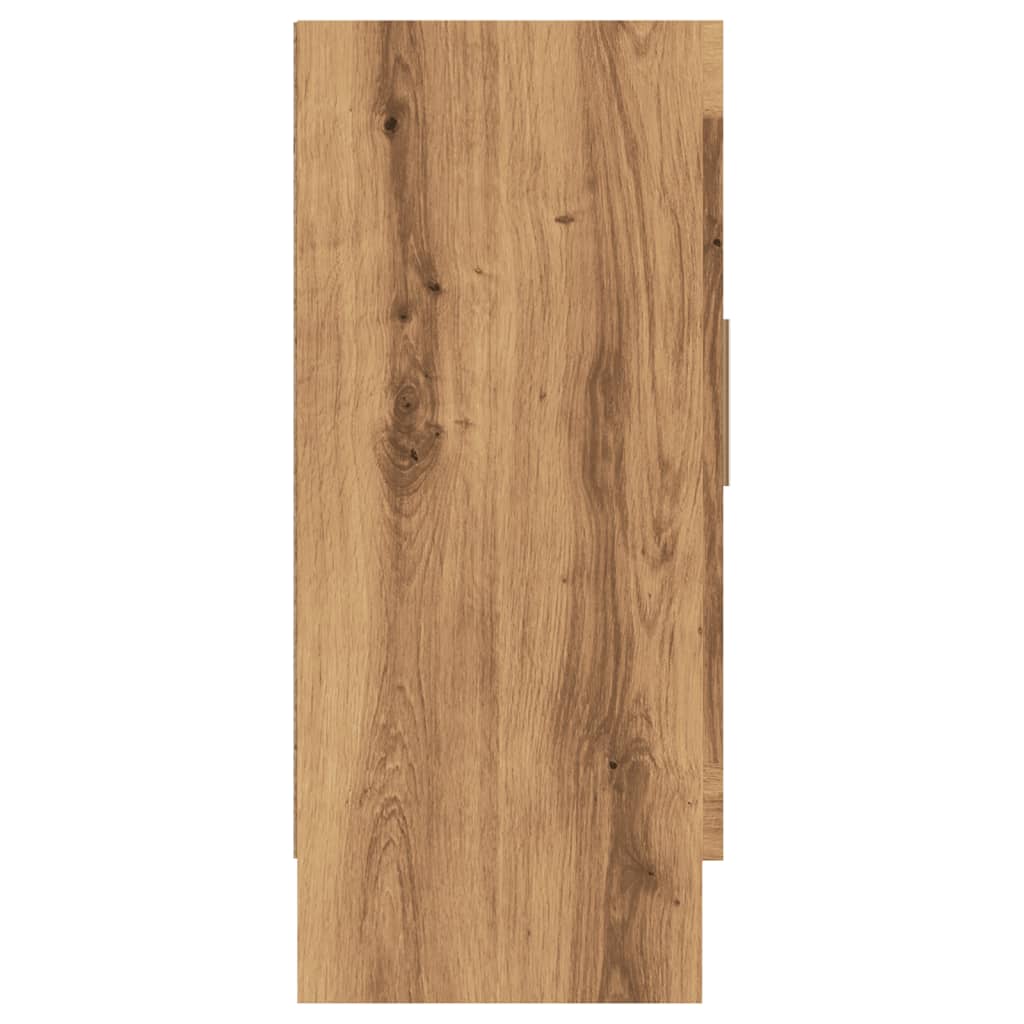 Dressoir 120x30,5x70 cm bewerkt hout artisanaal eikenkleurig