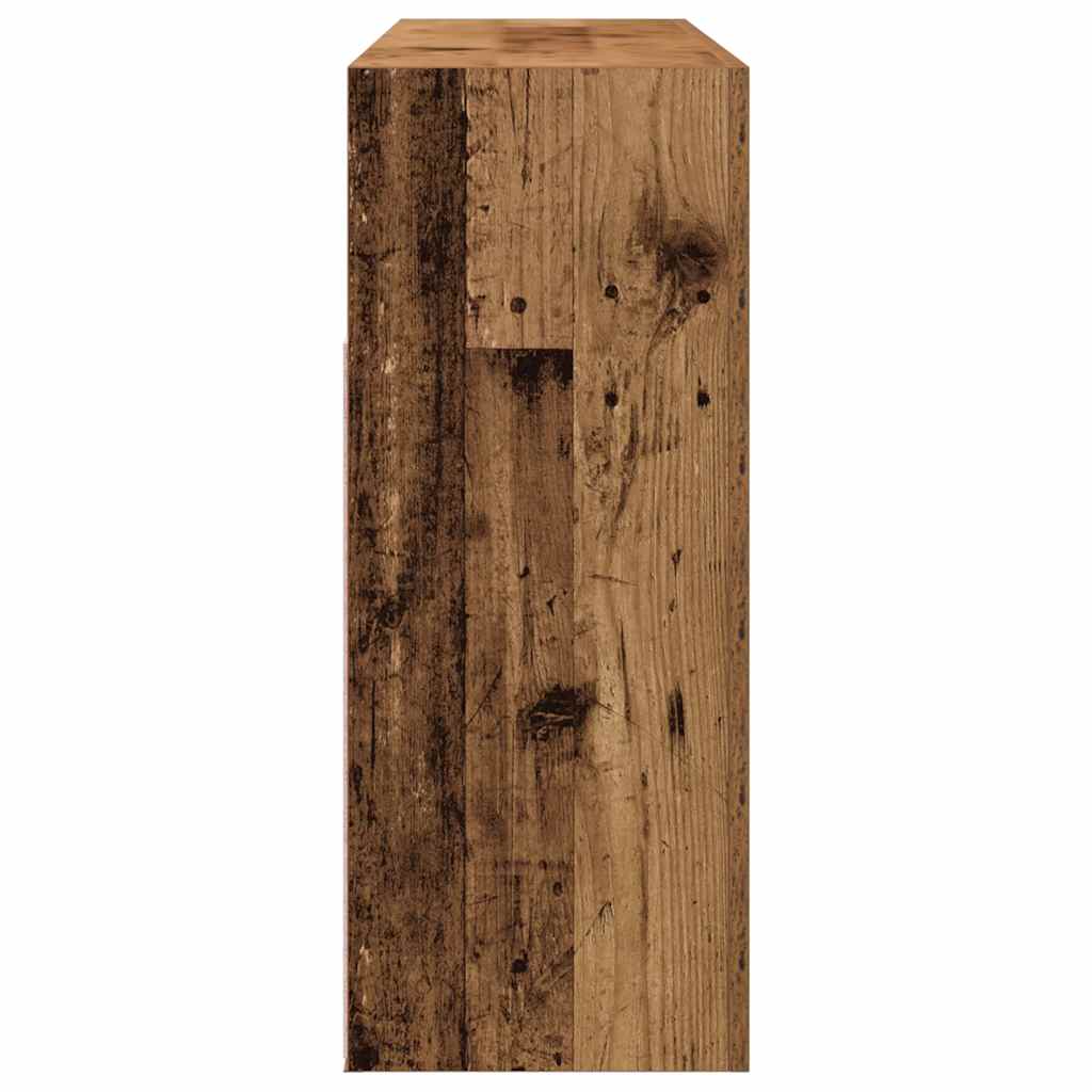 Dressoir met LED 115,5x30x75 cm bewerkt hout oud hout