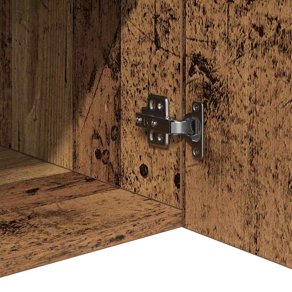 Dressoir met LED 115,5x30x75 cm bewerkt hout oud hout