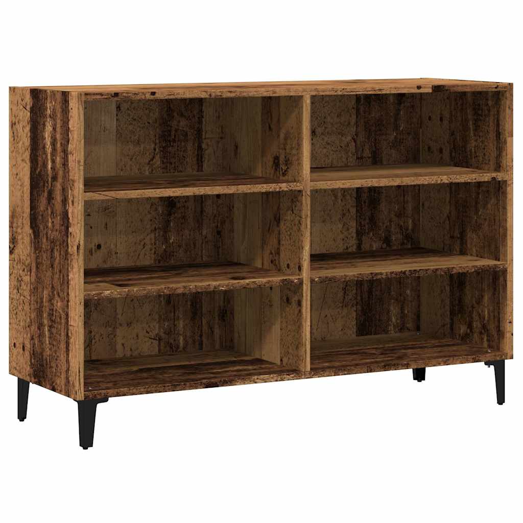 Dressoir 103,5x35x70 cm bewerkt hout oud houtkleurig