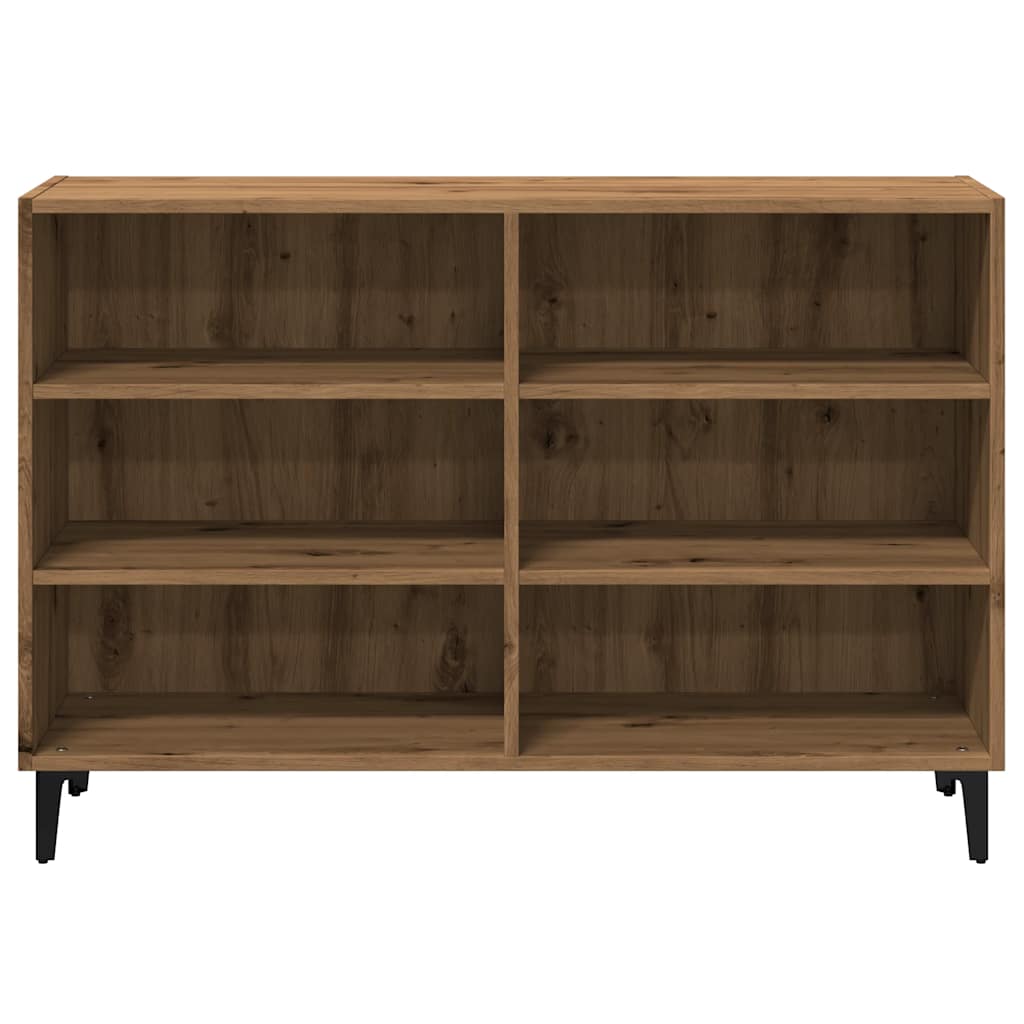 Dressoir 103,5x35x70 cm bewerkt hout artisanaal eikenkleurig