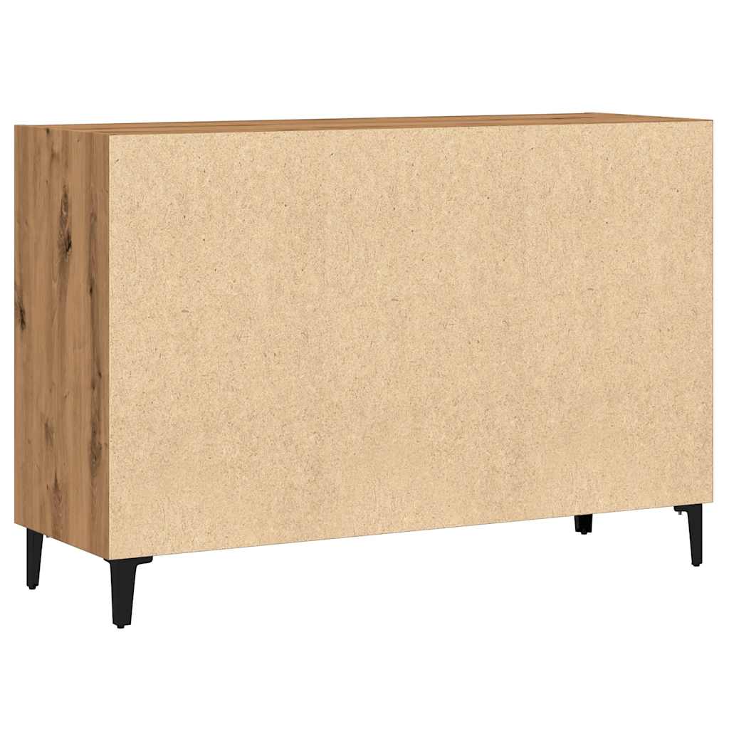 Dressoir 103,5x35x70 cm bewerkt hout artisanaal eikenkleurig