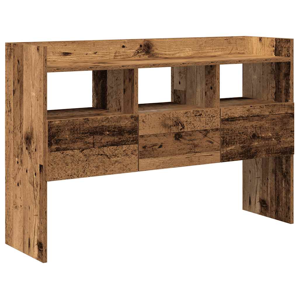 Dressoir 105x30x70 cm bewerkt hout oud houtkleurig