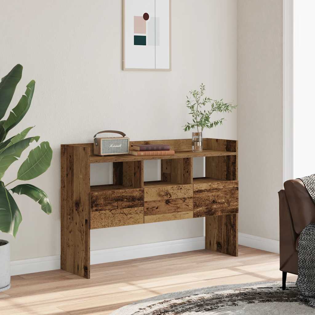 Dressoir 105x30x70 cm bewerkt hout oud houtkleurig