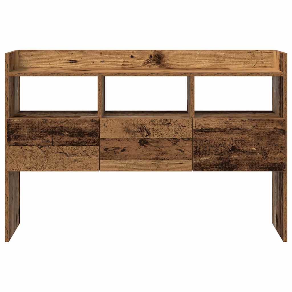 Dressoir 105x30x70 cm bewerkt hout oud houtkleurig