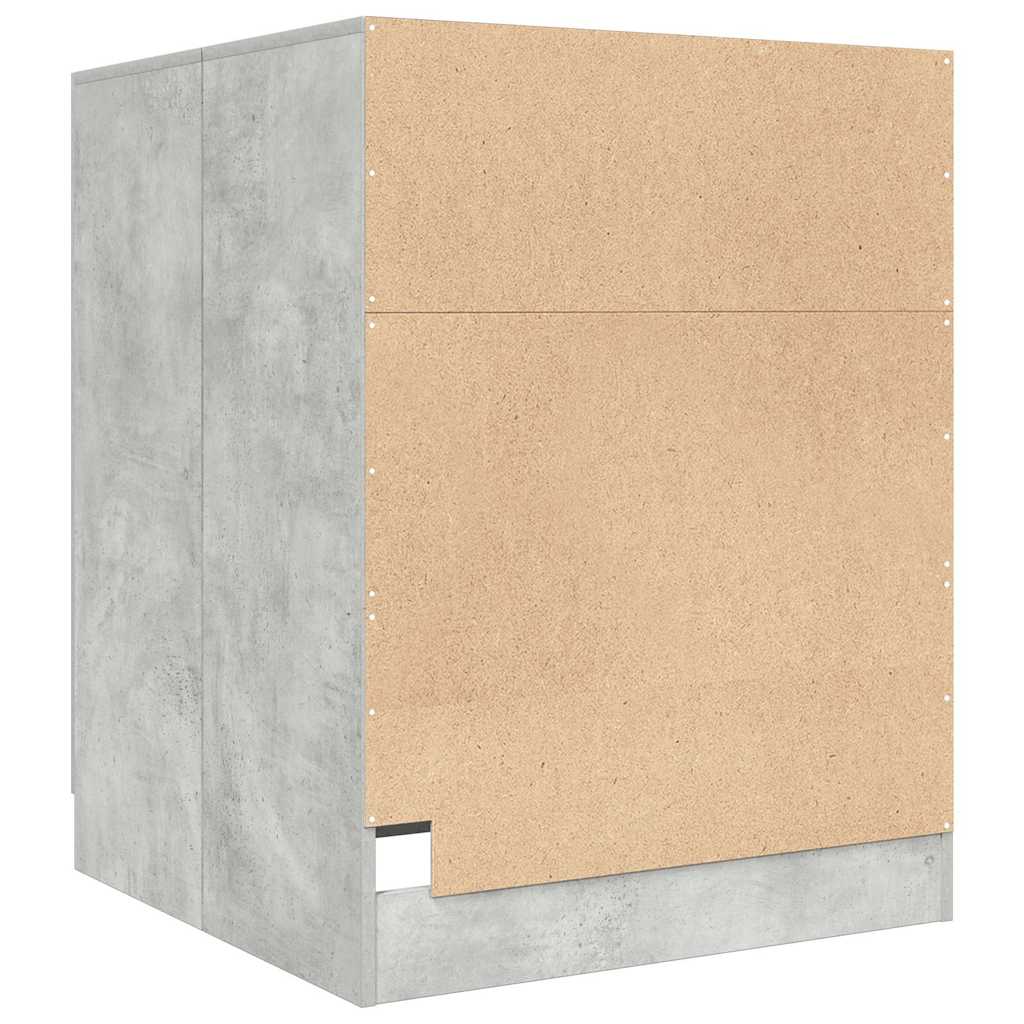 Wasmachinekast 70,5x71,5x91,5 cm betongrijs