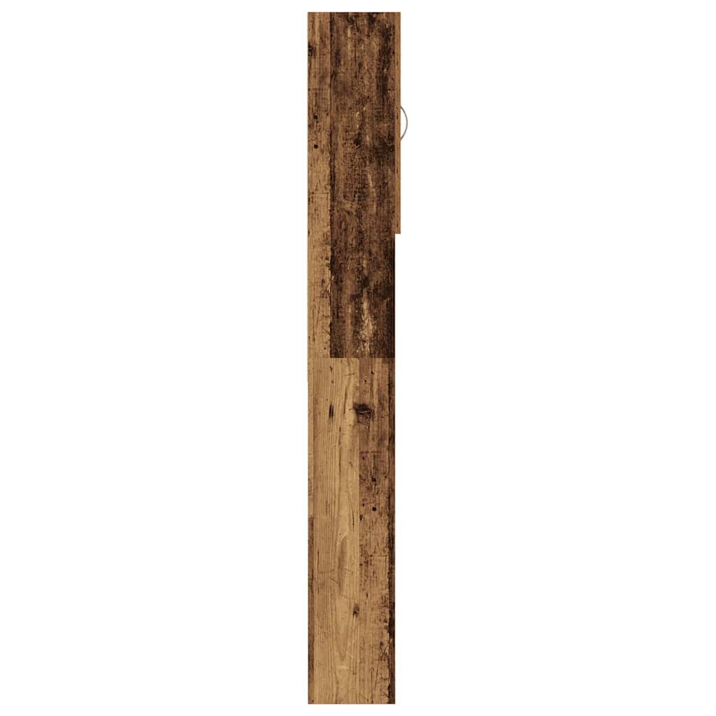 Wasmachinekast 64x25,5x190 cm oud houtkleurig