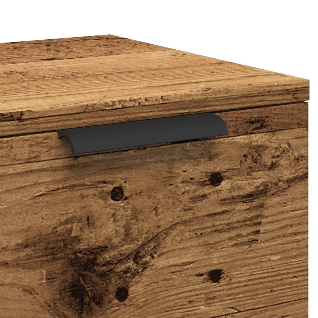 Dressoir 60x30x70 cm bewerkt hout oud houtkleurig