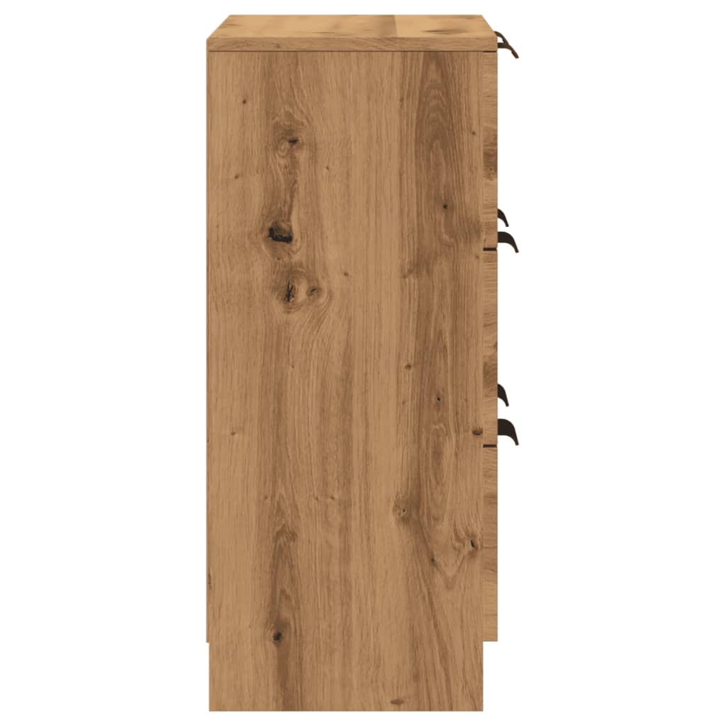 Dressoir 60x30x70 cm bewerkt hout artisan eikenkleurig