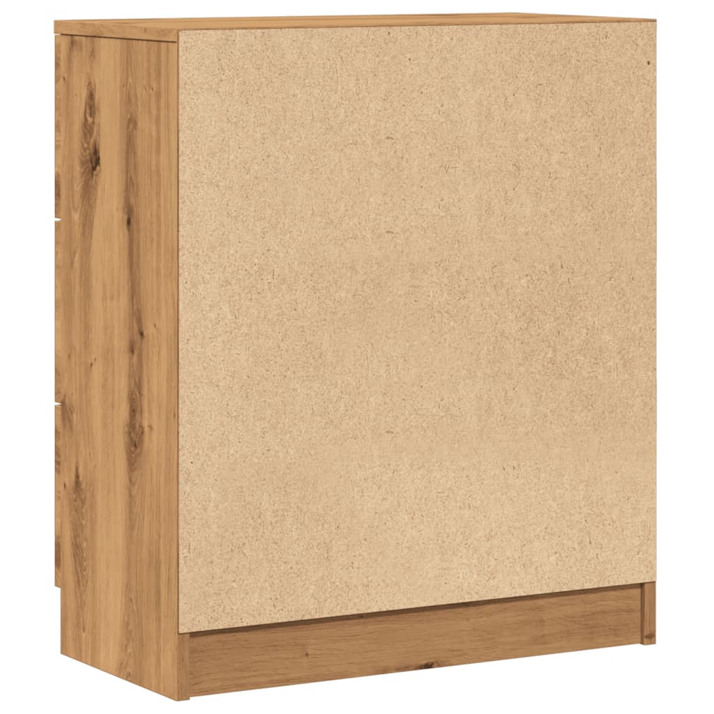 Dressoir 60x30x70 cm bewerkt hout artisan eikenkleurig