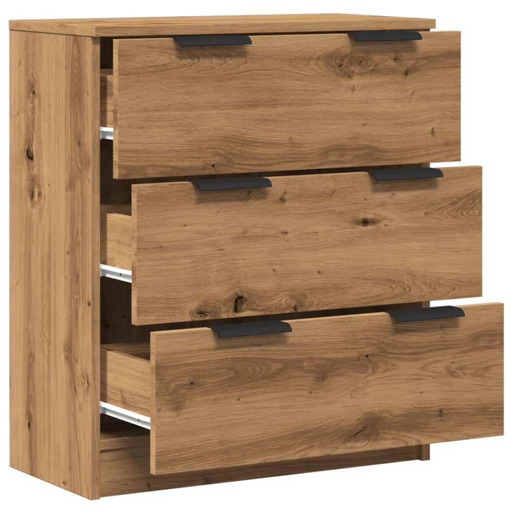 Dressoir 60x30x70 cm bewerkt hout artisan eikenkleurig