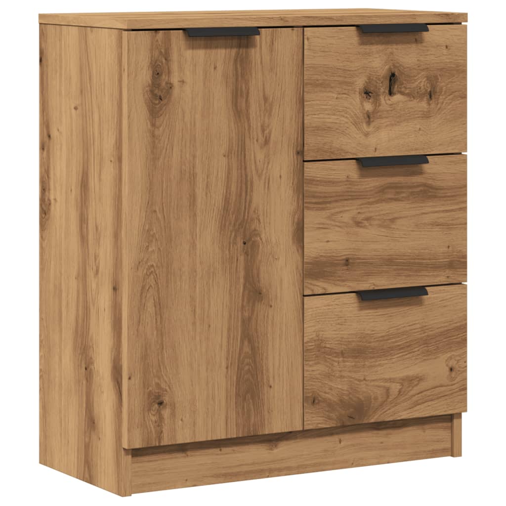 Dressoir 60x30x70 cm bewerkt hout artisan eikenkleurig