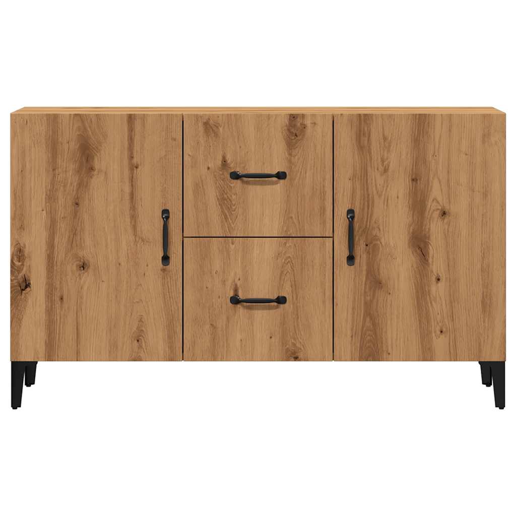 Dressoir 100x36x60 cm bewerkt hout artisanaal eikenkleurig