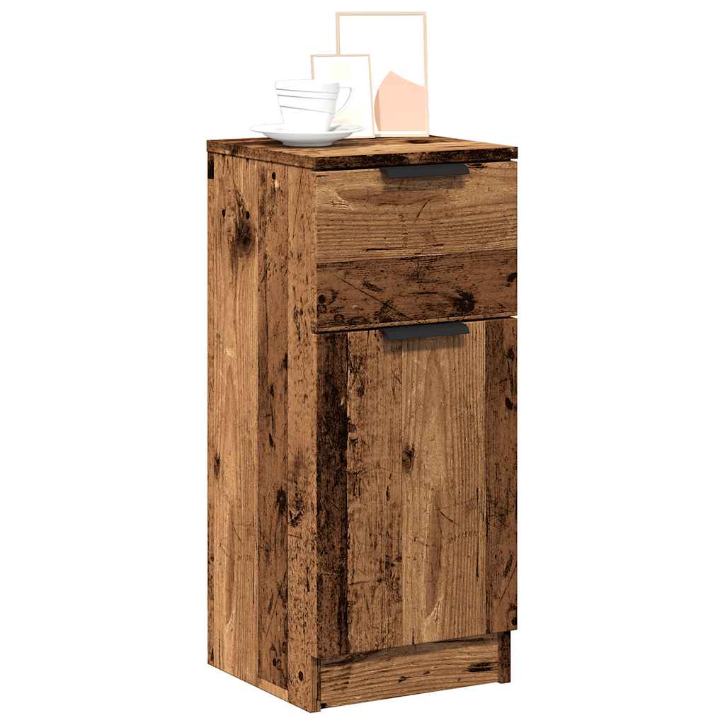 Dressoirs 2 st 30x30x70 cm bewerkt hout oud houtkleurig