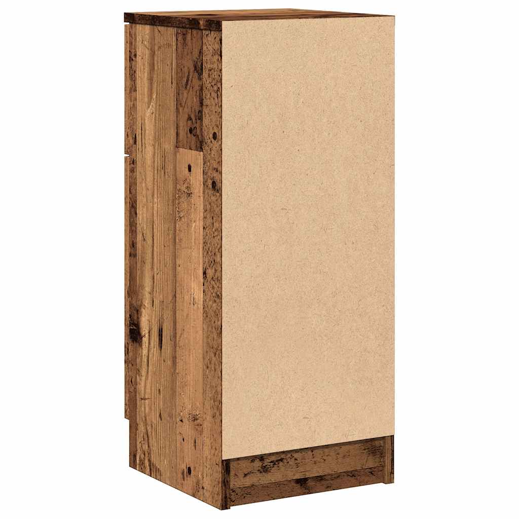 Dressoirs 2 st 30x30x70 cm bewerkt hout oud houtkleurig