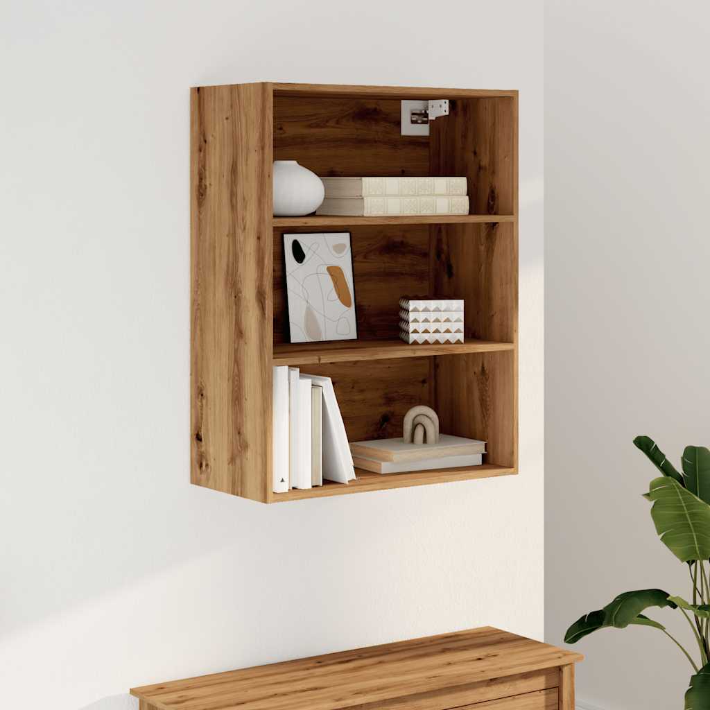 Hangkast 69,5x32,5x90 cm artisanaal eikenkleur