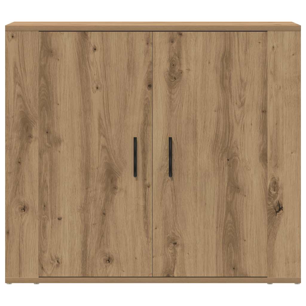 Dressoir 80x33x70 cm bewerkt hout artisanaal eikenkleurig