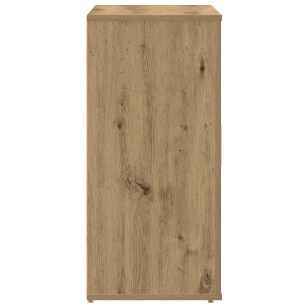 Dressoir 80x33x70 cm bewerkt hout artisanaal eikenkleurig