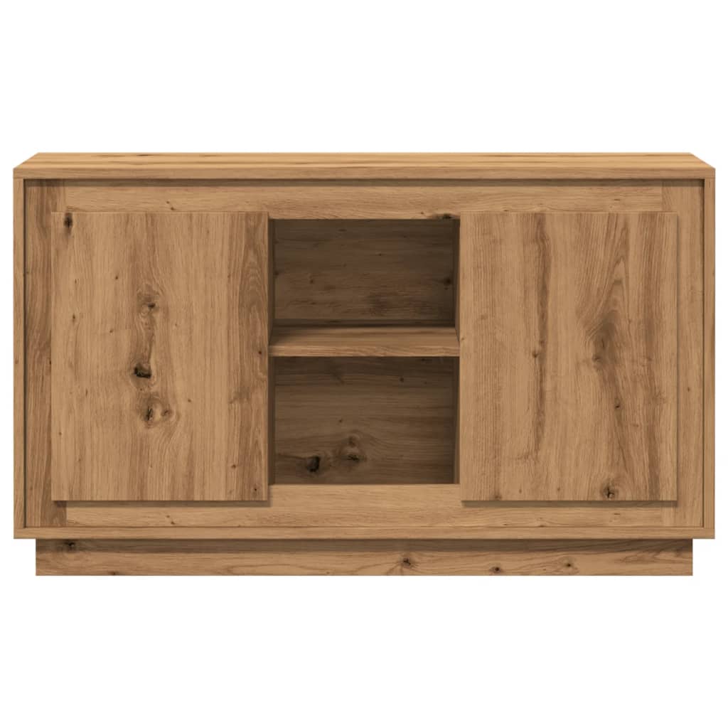 Dressoir 102x35x60 cm bewerkt hout artisanaal eikenkleurig